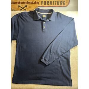 Tommy Bahama Pullover 3-button Up Long Sleeve Navy Blue Men’s